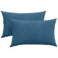 vidaXL Vankúše na pohovku 2 pcs Modrá 50 x 30 cm Kordúrová tkanina