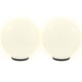 vidaXL LED lampy v tvare gule 4 ks 40 cm PMMA