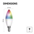 Chytrá LED žárovka GoSmart sviečka / E14 / 4,8 W (40 W) / 470lm / RGB / stmievateľná / Wi-Fi