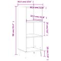 vidaXL Komoda sivý dub sonoma 34,5x32,5x90 cm kompozitné drevo