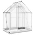 vidaXL Skleník so základovým rámom strieborný 169x114x202 cm hliník