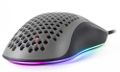 AROZZI herná myš FAVO Ultra Light Black-Grey/ drátová/ 16.000 dpi/ USB/ 7 tlačidiel/ RGB/ černošedá Myš, herná, drátová, optická, 16000dpi, 7 tlačidiel, USB, RGB podsvietenie, černá-šedá