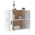 vidaXL Komoda vysoký lesk biela 80x33x70 cm spracované drevo