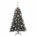 vidaXL Umelý vianočný stromček Zelená 150 cm PVC, plast a oceľ