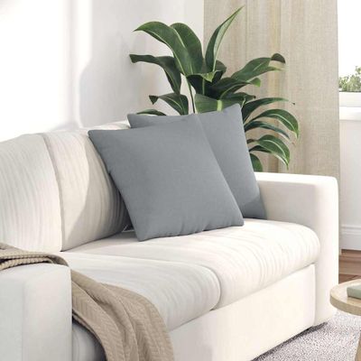 vidaXL Vankúše na pohovku 2 pcs Svetlosivá 45 x 45 cm látka
