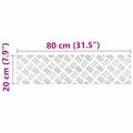 vidaXL Schodový rošt 2 ks 80 x 20 cm Strieborná Hliník Obdĺžnikový