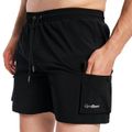 Pánske plavecké šortky Cargo Black - GymBeam, veľkosť M