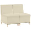 vidaXL Bezrúčková modulárna sofa jednotka 2 ks Krémová Umelá koža