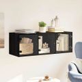 vidaXL Nástenná skrinka 102 x 37 x 35 cm Kompozitné drevo Čierny dub