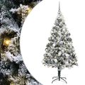 vidaXL Umelý vianočný stromček Biela 180 cm PVC a Oceľ a Plast