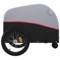 vidaXL Vozík za bicykel, čierno červený 30 kg, železo