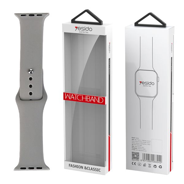 YESIDO WB44 SILIKÓNOVÝ REMIENOK PRE iWATCH S 38/40/41 (97+110) #34 TEHLOVO MODRÁ