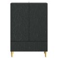 vidaXL Servírovacia skriňa Čierna 66 x 34,5 x 95 cm Kompozitné drevo