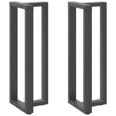 vidaXL Nohy barového stola v tvare T, 2 ks, antracitové, 50x35x(110-111) cm, oceľ