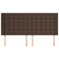 vidaXL Čelo postele so záhybmi hnedé 203x16x118/128 cm umelá koža
