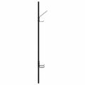 vidaXL Vešiak na stenu Nástenná montáž Čierny dub 20 x 1,5 x 100 cm