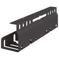 vidaXL Úložný box na káble pod stôl 2 ks Čierna 43 x 9 x 11 cm Oceľ