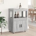 vidaXL Barový vozík sivá sonoma 60x39,5x89 cm kompozitné drevo