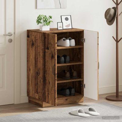 vidaXL Skriňa na topánky HOORN 59,5 x 39,5 x 87 cm Kompozitné drevo