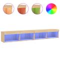 vidaXL TV skrinky s LED svetlami 2 ks dub sonoma 100x30x30 cm