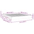 VidaXL Rám postele bez matraca 200x200 cm Dub z masívneho dreva