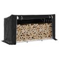 vidaXL Regál na krbové drevo s pláštenkou 200,5x80,5x110,5 cm