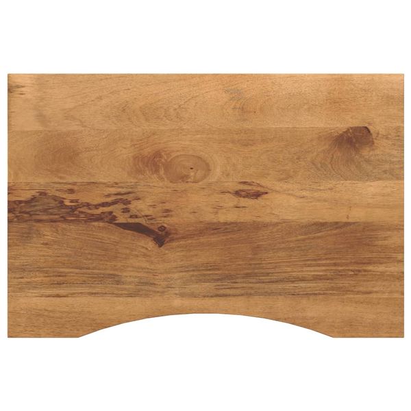 vidaXL Stolová doska so zakrivením 90x60x2,5 cm surový mangový masív