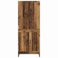 vidaXL Highboard Staré drevo 69,5 x 34 x 180 cm Kompozitné drevo