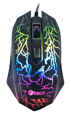 C-TECH Tychon/Herná/Optická/3 200 DPI/Drôtová USB/Čierna