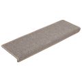 vidaXL Schodové rohože 10 ks 65x21x4 cm svetlohnedé s obdĺžnikovým okrajom
