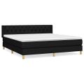 vidaXL Posteľný rám boxspring s matracom čierny 160x200 cm látka