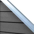 vidaXL Záhradný plot, 1 štvorcový + 1 šikmý panel, WPC 283 cm, sivý