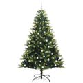 vidaXL Umelý skladací vianočný stromček 300 LED diód Zelená 240 cm