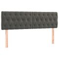 vidaXL Posteľný rám boxspring s matracom tmavosivý 160x200 cm zamat