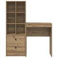 vidaXL Stôl Remeselný dub 105,5 x 34 x 127 cm 2 ks