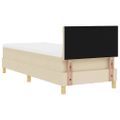 vidaXL Posteľ s pružinovým rámom s vankúšom Krémová 80 x 200 cm látka