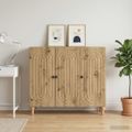 vidaXL Servírovacia skriňa Dub artisan 89 x 34,5 x 80 cm