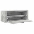 vidaXL Botník betónovo sivý 100x35x38 cm spracované drevo