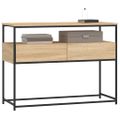 vidaXL Konzolový stolík dub sonoma 100x40x75 cm kompozitné drevo
