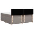 vidaXL Boxspring posteľ s matracom sivohnedý 200x200 cm látka