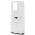 Obal Karl Lagerfeld pre iPhone 16 Pro Max 6,9" KLHMP16XHLSKIH biely tvrdý IML Metal Karl Head MagSafe