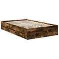 vidaXL Rám postele Dymová dub 120 x 190 cm Inžinierske drevo