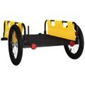 vidaXL Príves na bicykel, žltý, oxfordská látka, železo