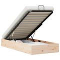 vidaXL Posteľový rám s úložným priestorom Prírodná 100 x 200 cm
