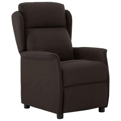 vidaXL Polohovacie kreslo Tmavohnedá 66,5 x 94 x 101,5 cm Polyester