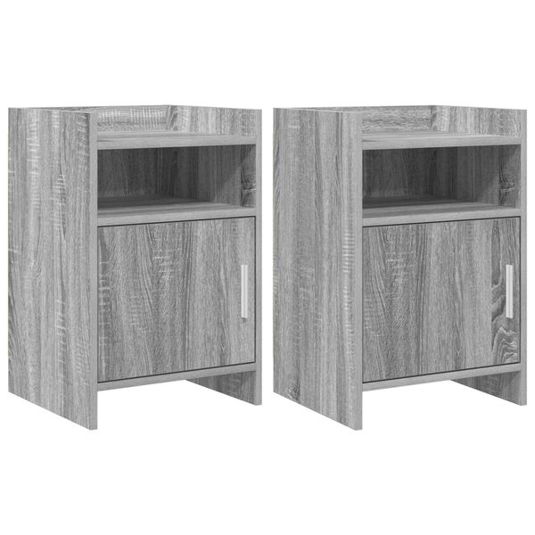 vidaXL Nočné stolíky 2 pcs Sivý Sonoma 40 x 36 x 60 cm
