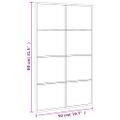 vidaXL Nástenné zrkadlo čierne 40x80 cm obdĺžnikové železné