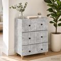 vidaXL Zásuvkový kabinet Betónovo sivá 66 x 34,5 x 90 cm