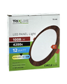 TR-146 LED panel 12W 1008lm 4200K dekor drevo - kruhový vstavaný Trixline