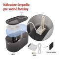 Náhradné vodné čerpadlo pre vodné fontány, biele